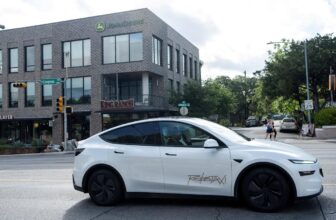 A Tesla robotaxi inexplicably drove right into a parked automotive